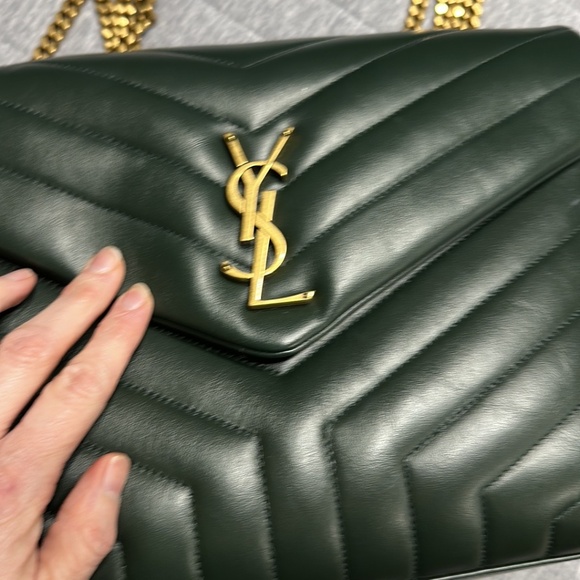 Saint Laurent- NEW Lou Lou Medium, Hunter Green - Picture 10 of 15